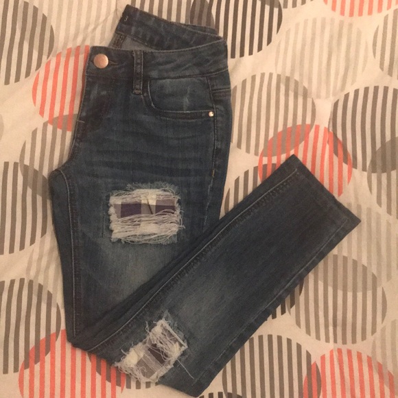 Dollhouse Denim - Dollhouse plaid jeans NWOT